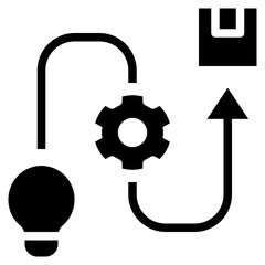 process glyph style icon