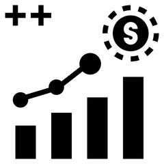 profit glyph style icon