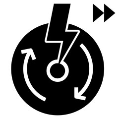 rapidly glyph style icon