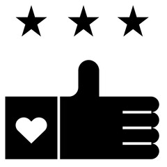 rate glyph style icon