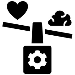 rationality glyph style icon
