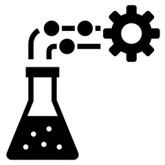 science glyph style icon