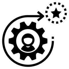 training glyph style icon