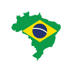 Brazil Flag Map