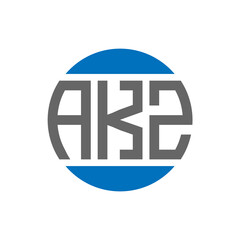 AKZ letter logo design on white background. AKZ creative initials circle logo concept. AKZ letter design.