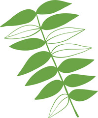 simplicity floral freehand drawing flat design.