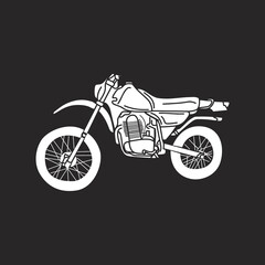 Fototapeta na wymiar vintage classic dirt bike vector illustration