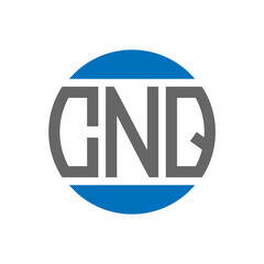 CNQ letter logo design on white background. CNQ creative initials circle logo concept. CNQ letter design.