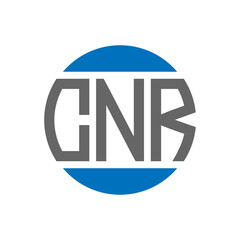 CNR letter logo design on white background. CNR creative initials circle logo concept. CNR letter design.