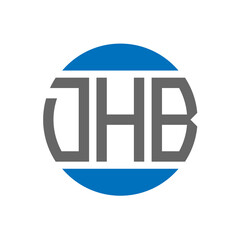 DHB letter logo design on white background. DHB creative initials circle logo concept. DHB letter design.