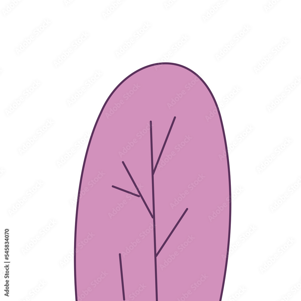 Poster cute tree illustration in minimalist style and pastel color for design element