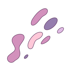 Cute smoke illustration in minimalist style and pastel color for design element