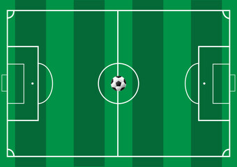 Top view of soccer pitch background vector stock illustration
