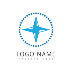 Fototapeta premium Compass Logo Template vector icon illustration design