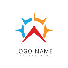 Obraz premium Compass Logo Template vector icon illustration design