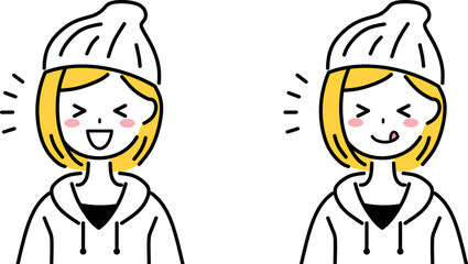 喜ぶ女性