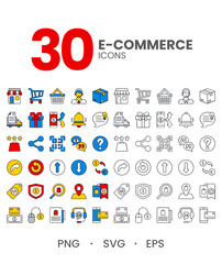 Fototapeta na wymiar E-commerce Icons