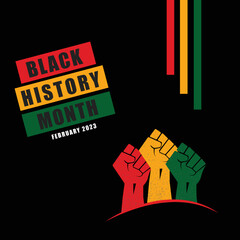 Black history month celebrate. vector illustration design graphic Black history month 2023, 2024 background
