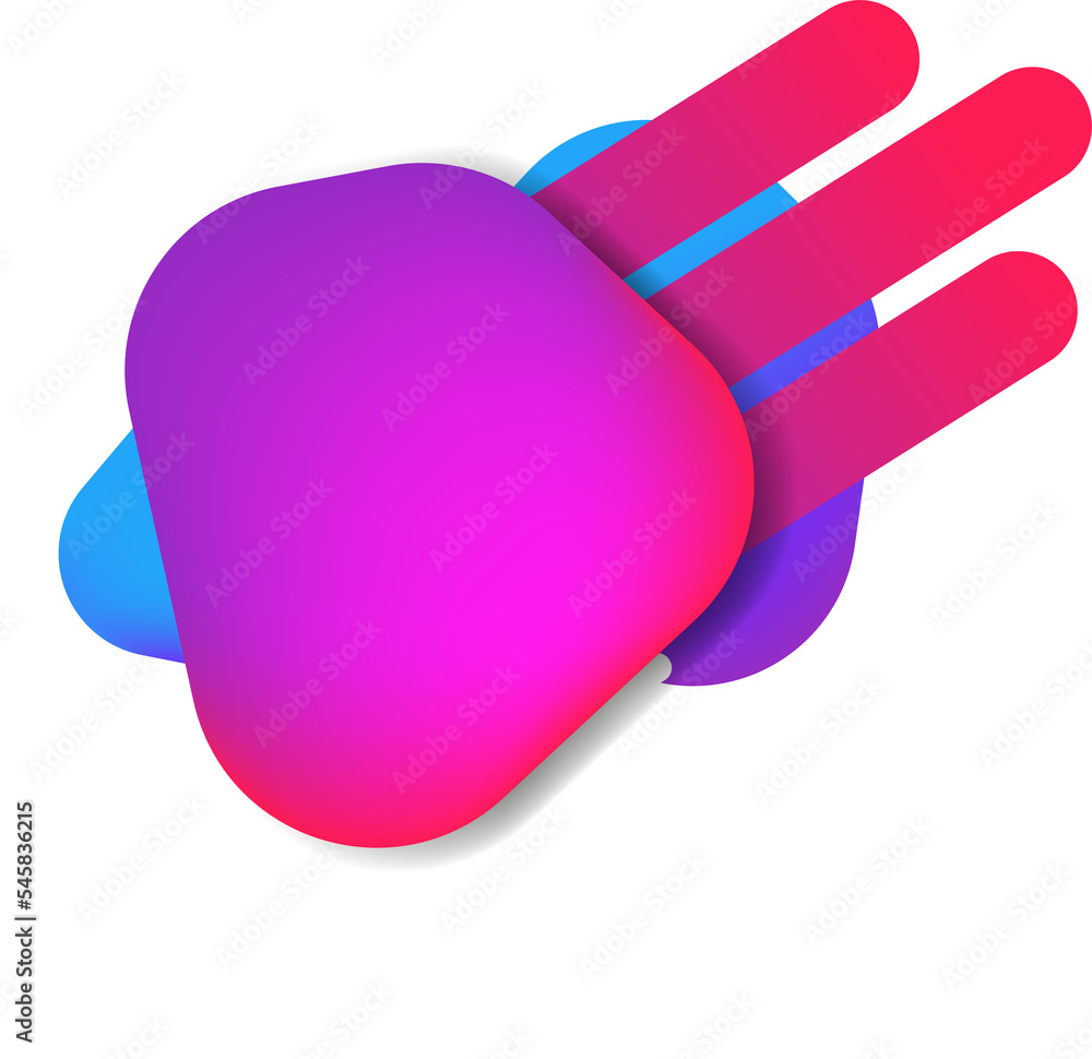 Poster geometric liquid form with various colors multi-colored bubbles and fluid shapes modern presentation