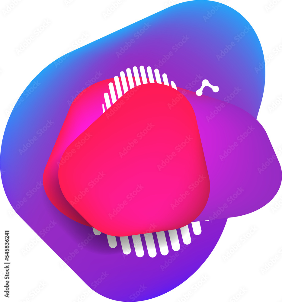 Poster geometric liquid form with various colors multi-colored bubbles and fluid shapes modern presentation