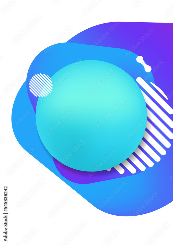 Aufkleber geometric liquid form with various colors multi-colored bubbles and fluid shapes modern presentation