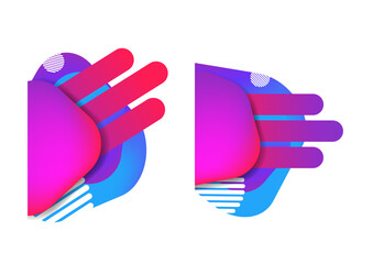 Poster flyer pamphlet brochure cover design templates for business Prism color of the rainbow in a bright and geometric multi-colored bubbles and fluid shapes