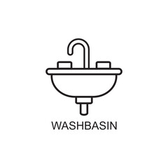 washbasin icon , toilet icon vector