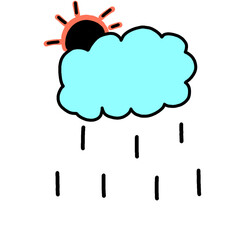天気雨　雨　イラスト