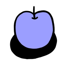 リンゴ　毒リンゴ　イラスト