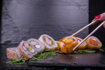 Sushi & Ceviche tipo chileno · Deliciosos para mostrarlos  por redes sociales y darle personalidad a tu marca