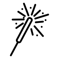 firecrackers line icon