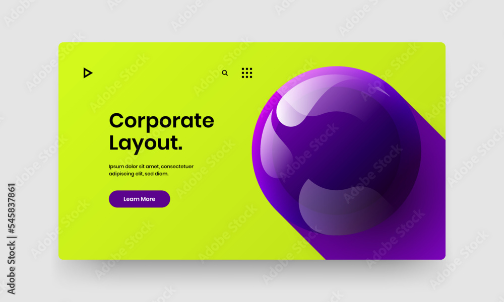Canvas Prints multicolored placard vector design concept. amazing realistic balls site screen template.