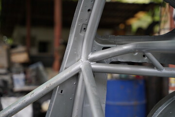 Race car's roll cage design and details