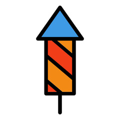 firecrackers filled line icon
