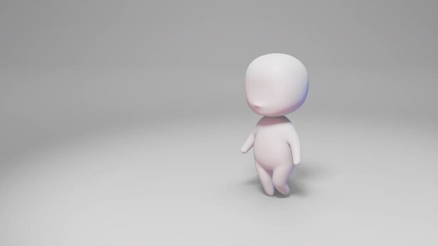 歩く人物の3DCGアニメーション