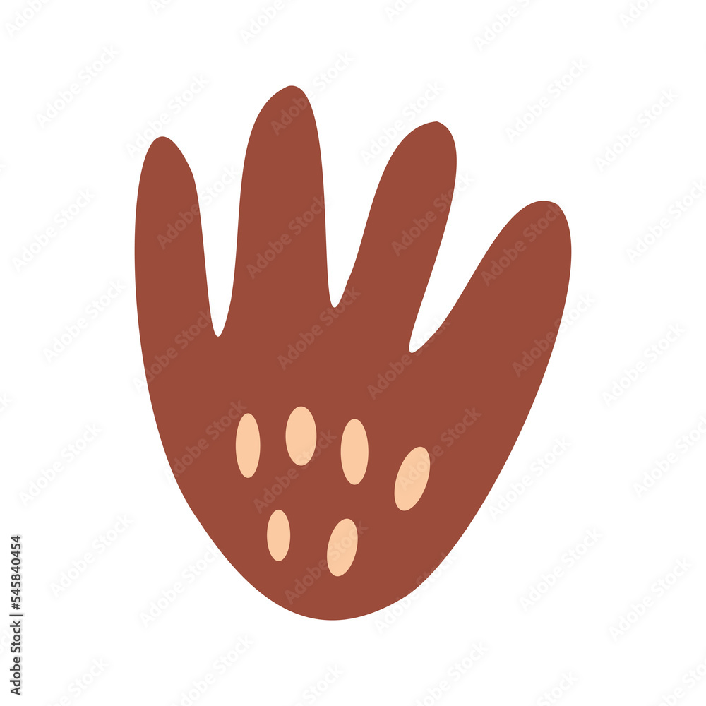 Poster Simple flower in childish or naive art for design element