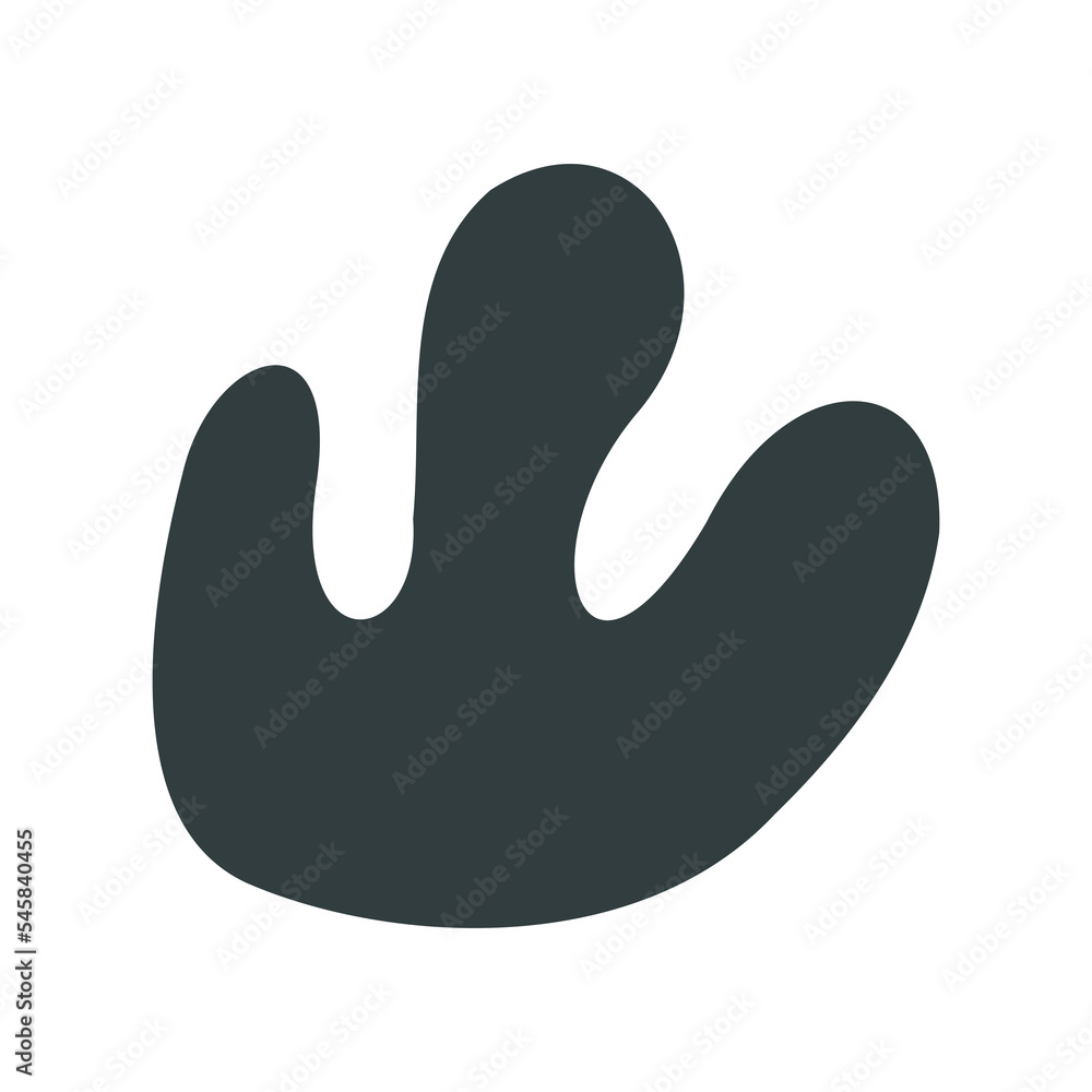 Poster simple - flower in childish or naive art for design element