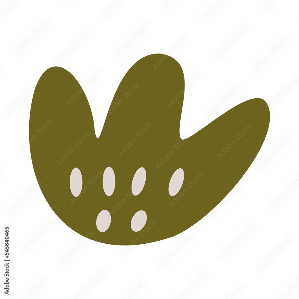 Poster simple flower in childish or naive art for design element