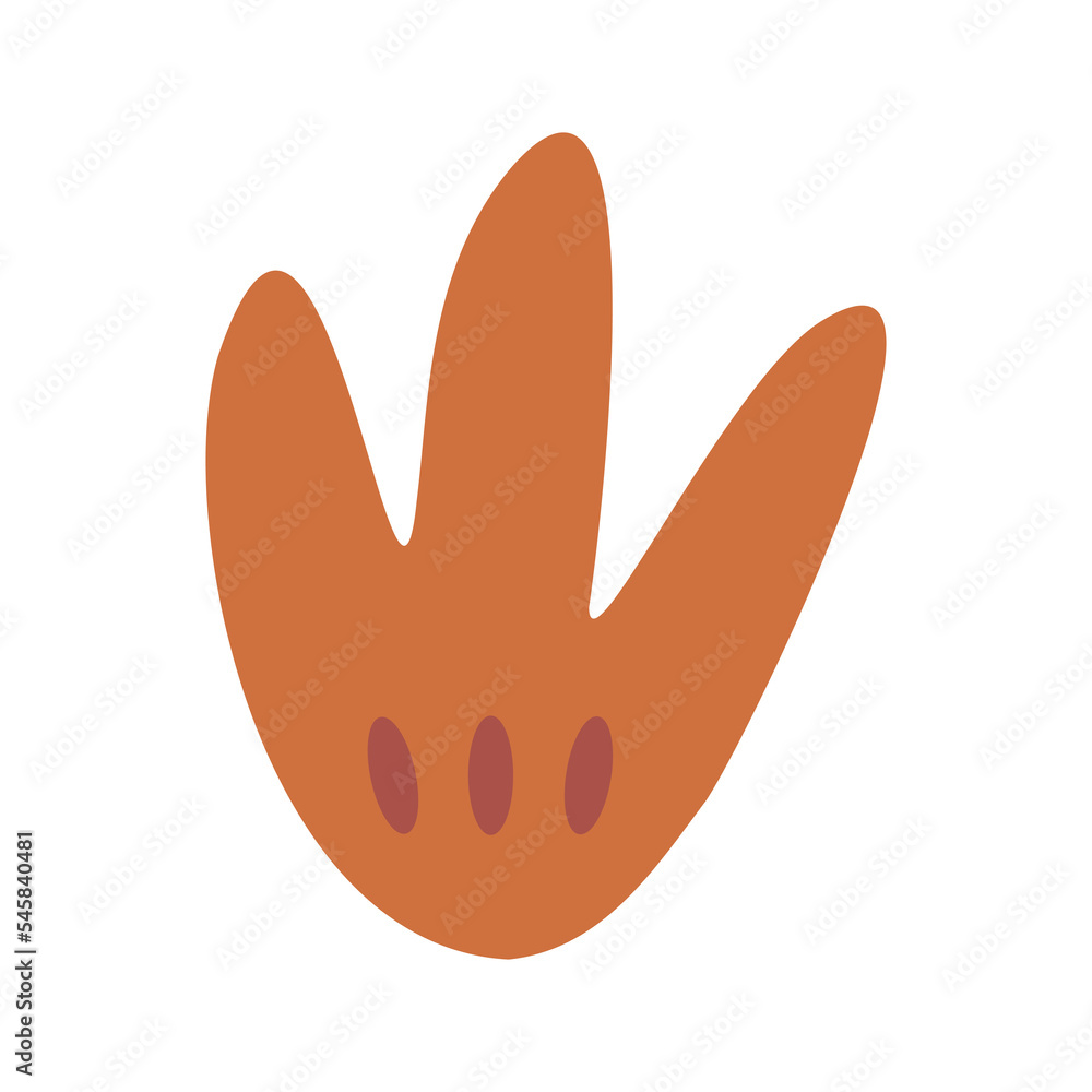 Poster simple - flower in childish or naive art for design element
