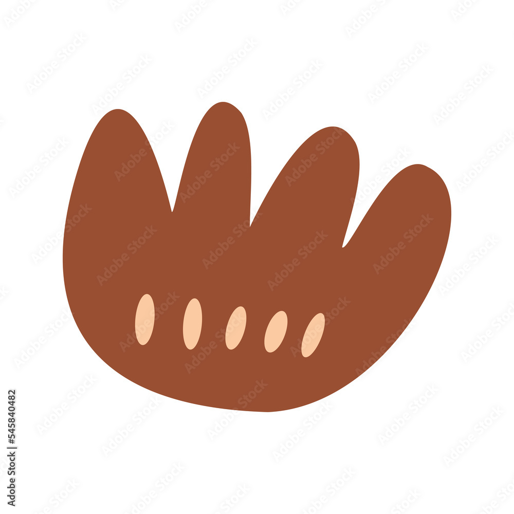 Poster simple flower in childish or naive art for design element