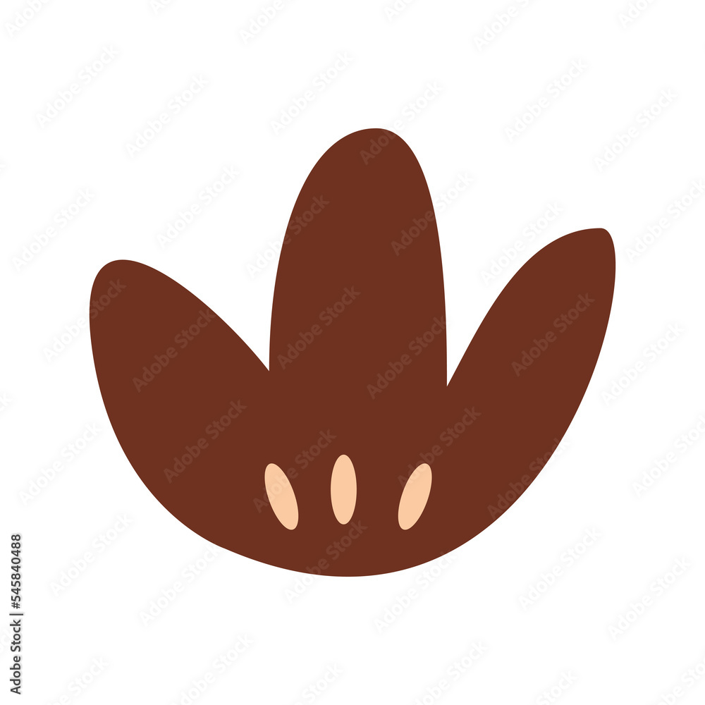 Poster simple flower in childish or naive art for design element
