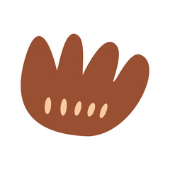 Obraz premium Simple flower in childish or naive art for design element