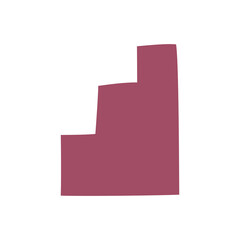 Naive art illustration design element. Ladder in trendy shape ornament