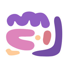 Abstract trendy shape in naive style for design element