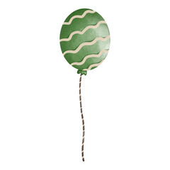 balloon for party, birthday, christmas, event in watercolor style