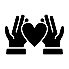 Obraz premium Give Love Glyph Icon