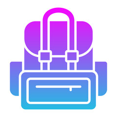 Backpack Glyph Gradient Icon