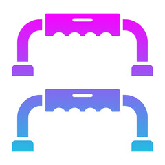 Push Up Bars Glyph Gradient Icon
