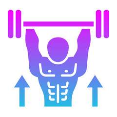 Weightlifting Glyph Gradient Icon