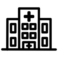 Obraz premium architecture building clinic hospital medical icon